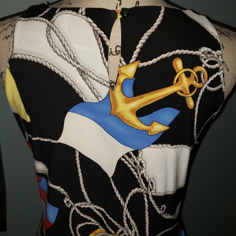 New Lauren Ralph Lauren Nautical Trapeze Dress Size Xlarge - Picture 9 of 13